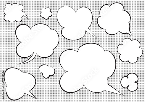 A collection of comic style speech bubbles. Vector illustration.