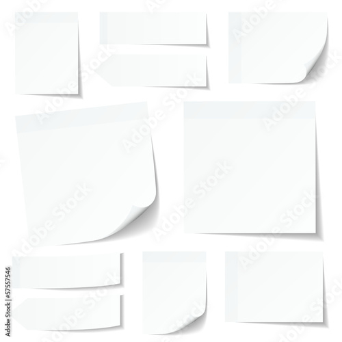 Collection White Stick Notes
