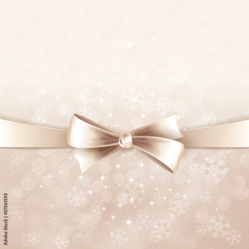 Vector christmas background with bow Vector christmas background with bow