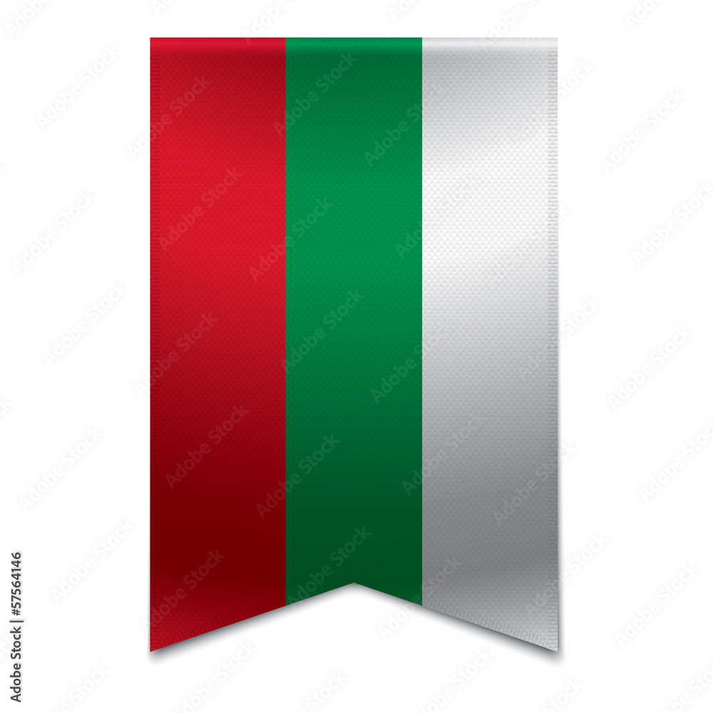 Ribbon banner - bulgarian flag