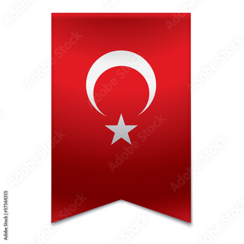 Ribbon banner - turkish flag