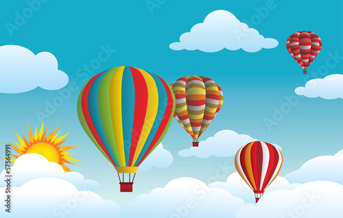 Fototapeta Naklejka Na Ścianę i Meble -  Balloons in the Air