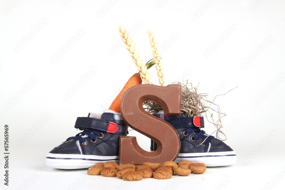 Putting shoes for Sinterklaas eve Stock Photo Adobe Stock