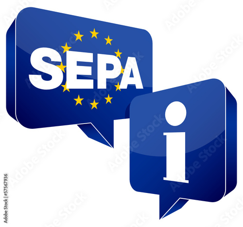 "SEPA/Information" Speechbubbles Blue