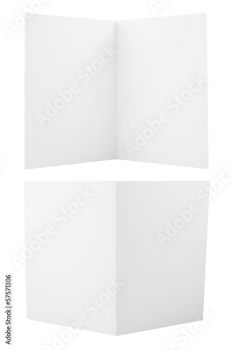 Set of folded A4 paper sheets