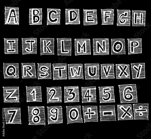 Font Sketch Hand drawing vector letters