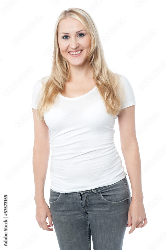 Beautiful young woman in casuals Beautiful young woman in casuals