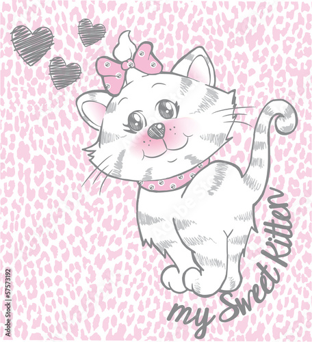 cute kitten vector