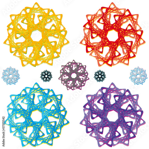 Muster Mandala - 3D Effekt - Logo