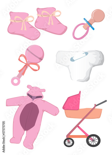 Baby clothes and toys