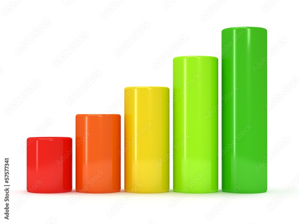 3d Colored bar graph 3d Colored bar graph