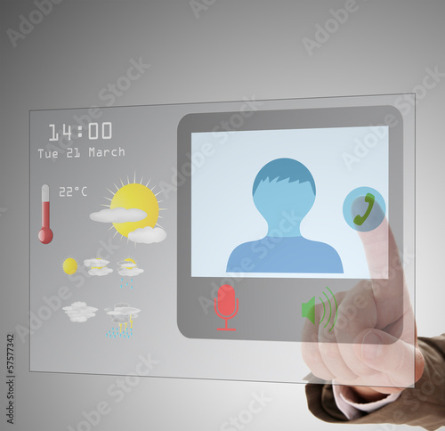 concept of video chat about tourism information
