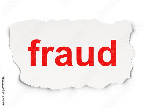 Safety concept: Fraud on Paper background