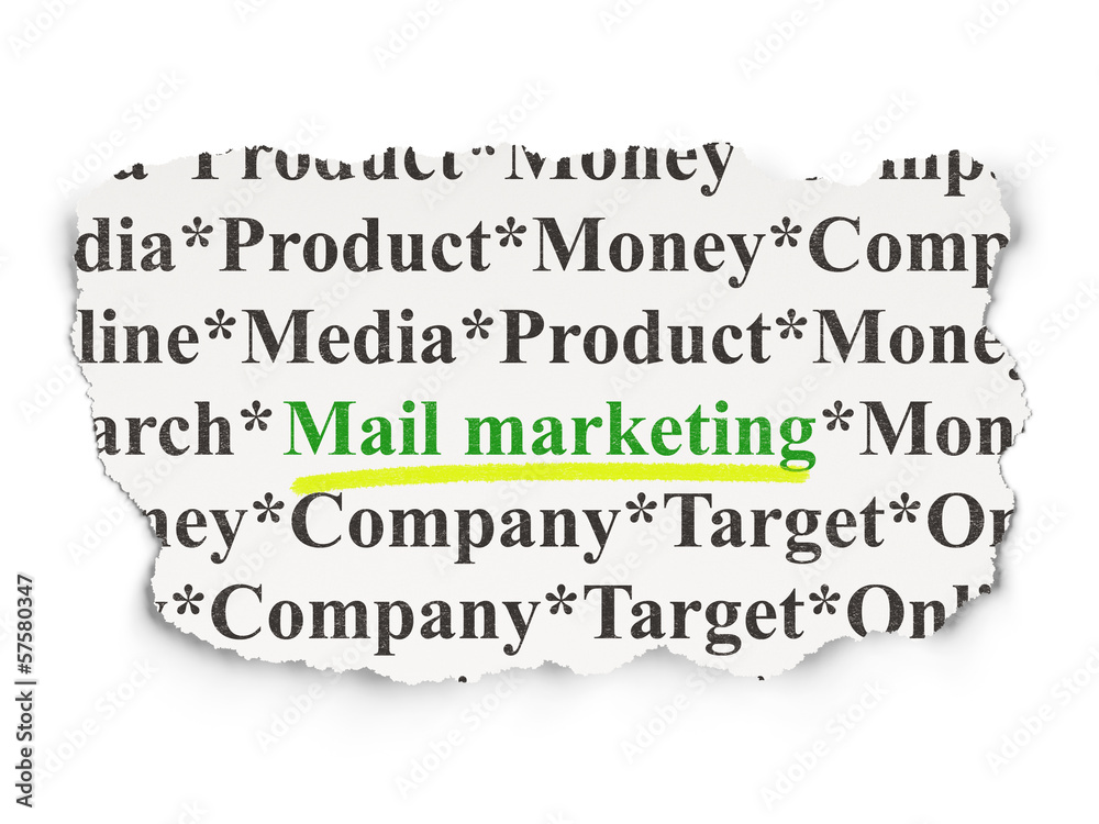 Marketing concept: Mail Marketing on Paper background