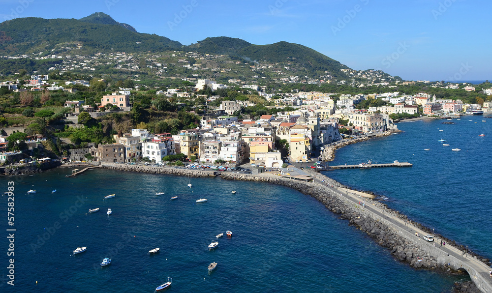 village Ischia,synonymous island in Italy