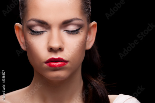 Closeup portrait of a beutiful woman