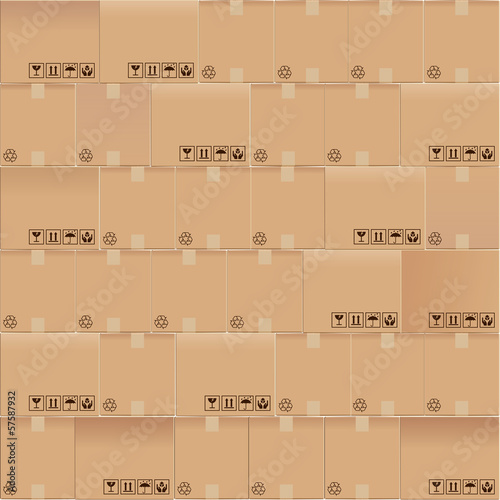 Cardboard boxes seamless