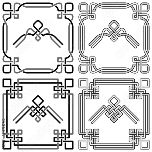 Celtic knot corners patterns 2