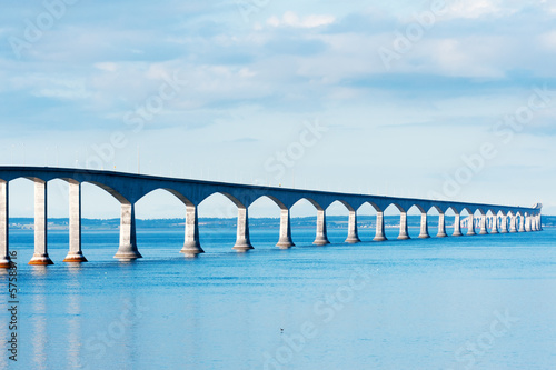 Confederation bridge linking the provinces of NB and PEI photo
