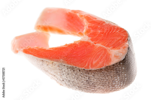 raw steak of salmon