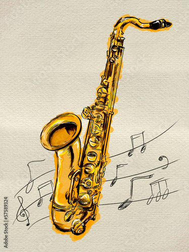 Saxophone Painting Image