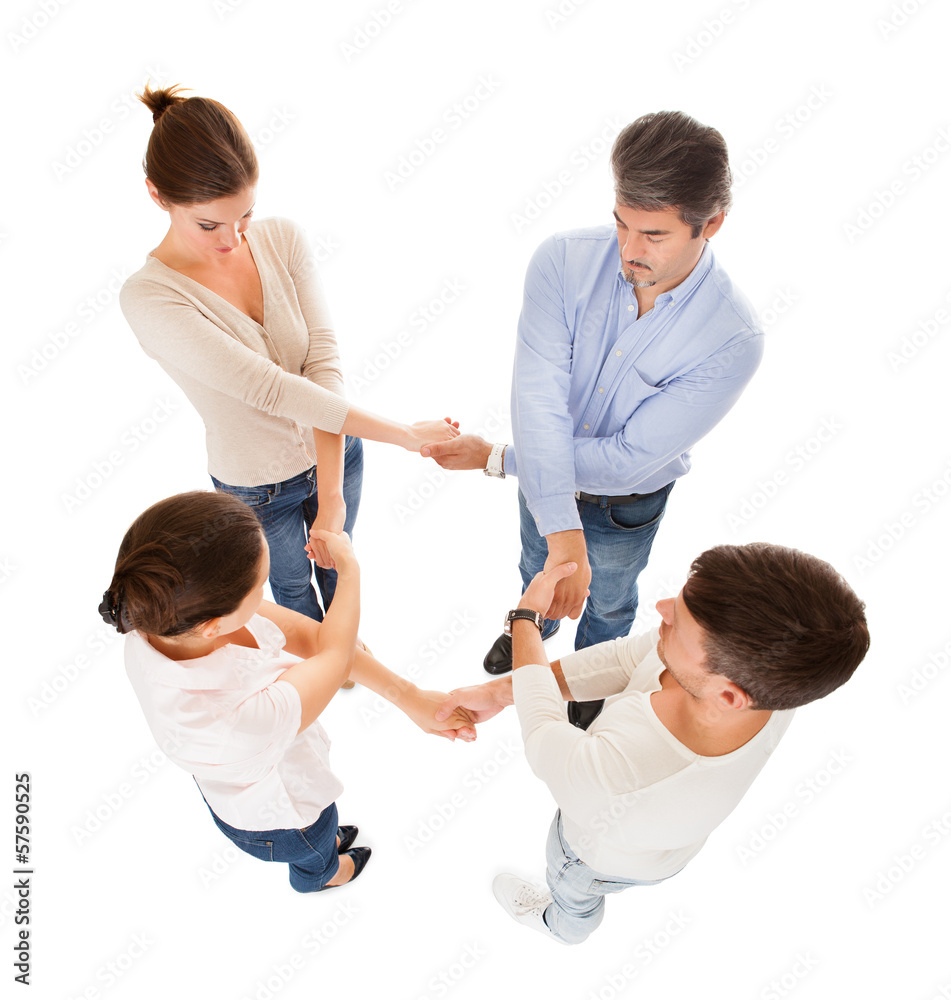Obraz premium Group Of People Holding Each Other's Hand