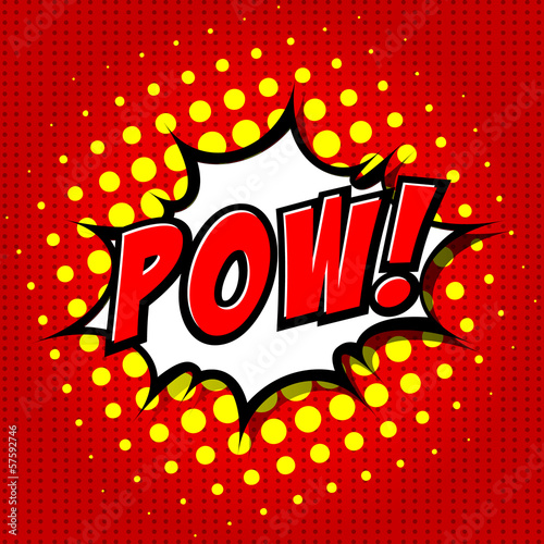 Pow! - Comic Speech Bubble, Cartoon