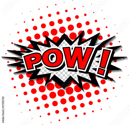 Pow! - Comic Speech Bubble, Cartoon