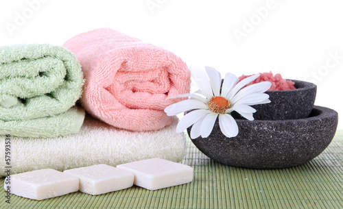 Fototapeta Naklejka Na Ścianę i Meble -  Beautiful spa setting with flower