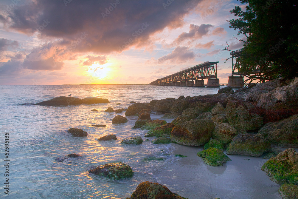 Sunset at Bahia Honda Key State Park in Florida