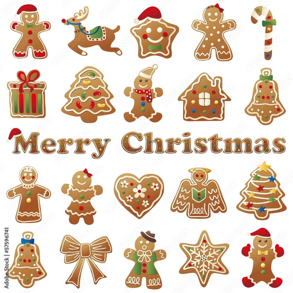 ジンジャーマンとクリスマスアイテム集合 ジンジャーマンとクリスマスアイテム集合