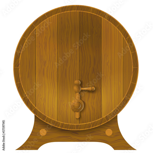Ancient oak barrel