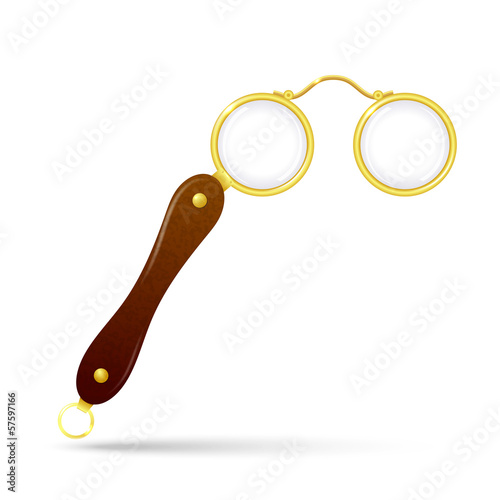 Vintage eyeglass on a white background. isolated