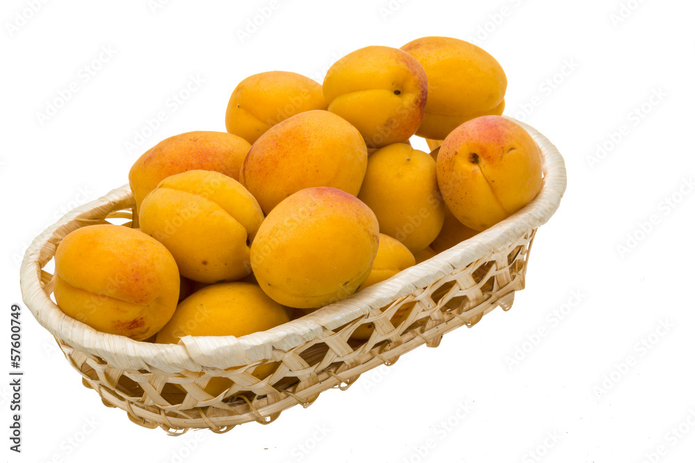 Yellow ripe apricots