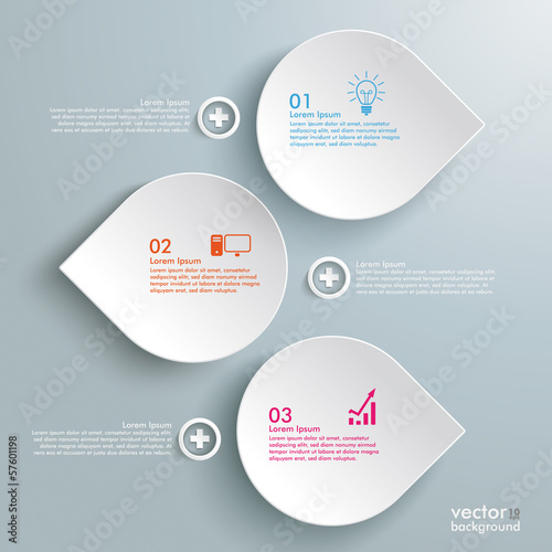 Three Drops Line Infographic