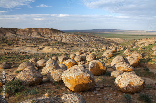 Morning view of a plateau Ustyurt. photo