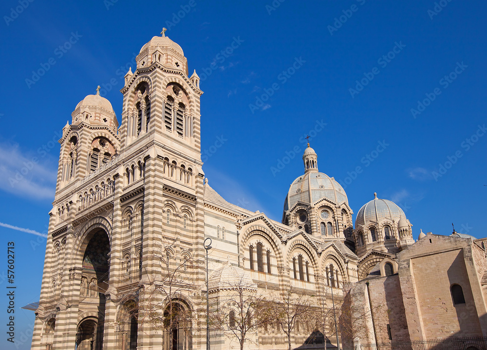Side view of Marseilles Cathedral (XIX c.)