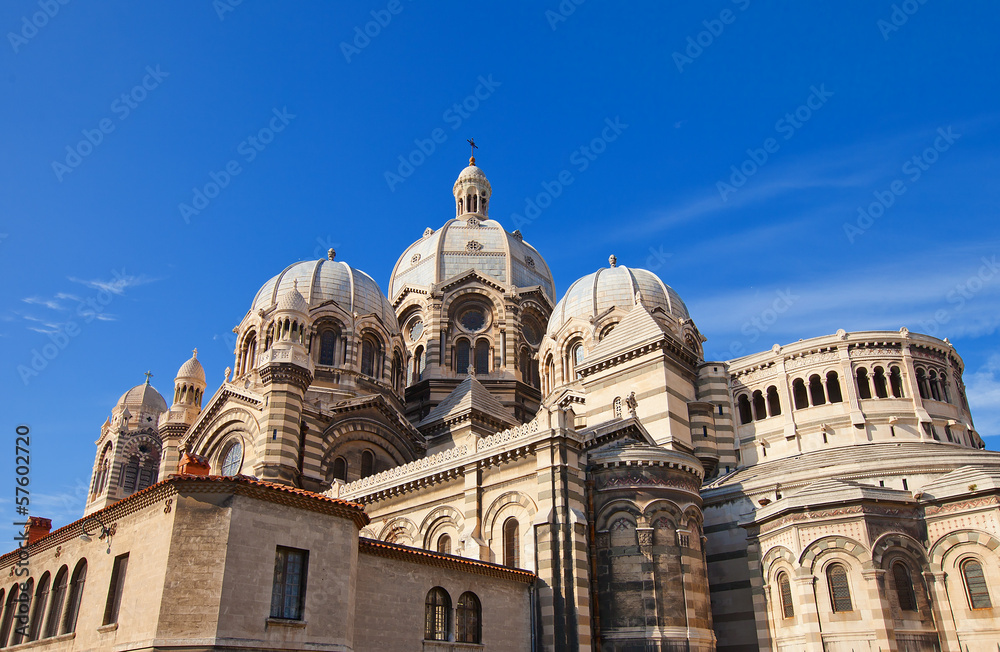 Back view of Marseilles Cathedral (XIX c.)