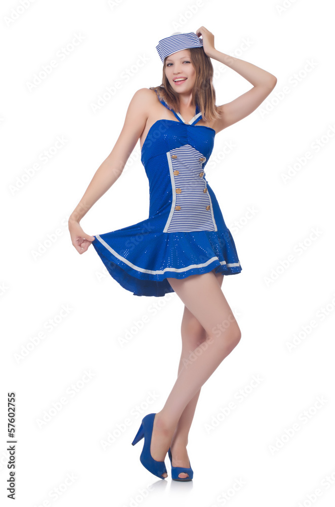 Travel attendant isolated on the white Travel attendant isolated on the white