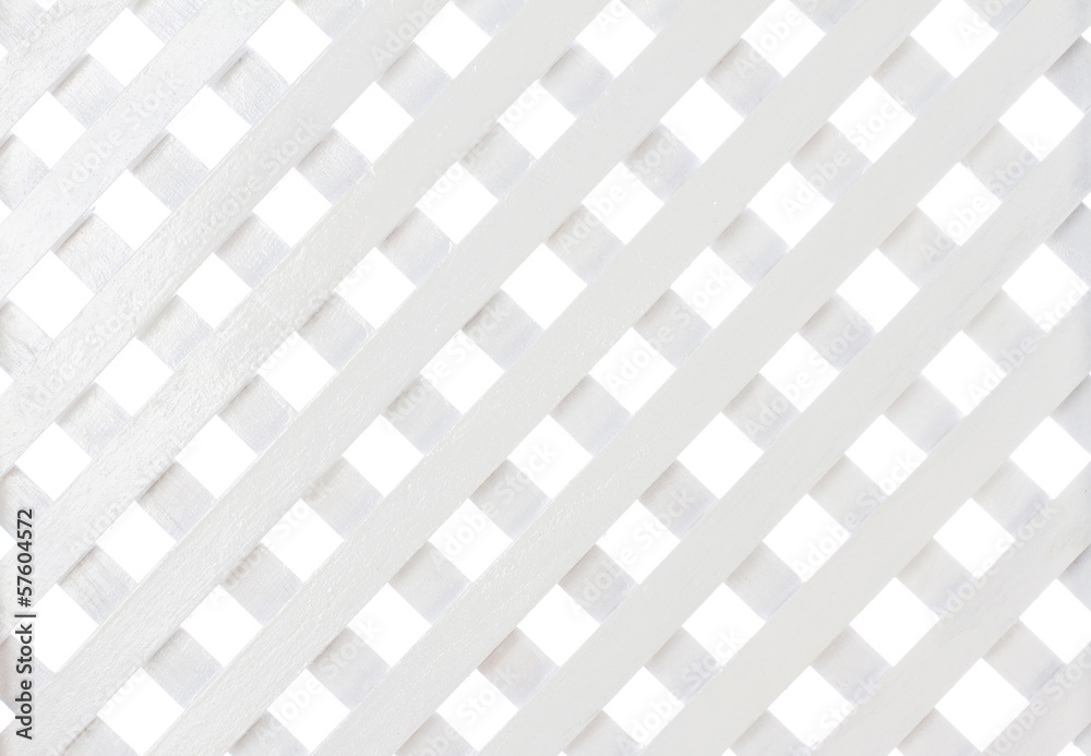 Obraz premium White wooden lattice for background