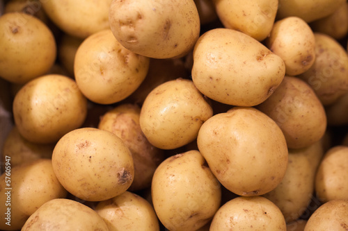 Close-up on yukon potatoes 