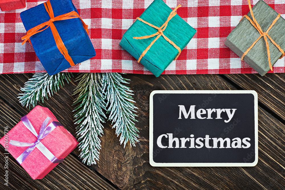Obraz premium greeting and Christmas decorations
