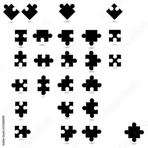 All possible shapes of puzzle pieces