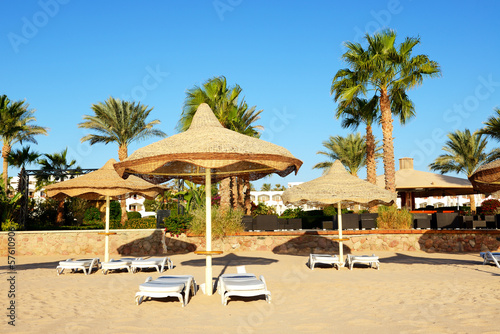 Beach at the luxury hotel  Sharm el Sheikh  Egypt
