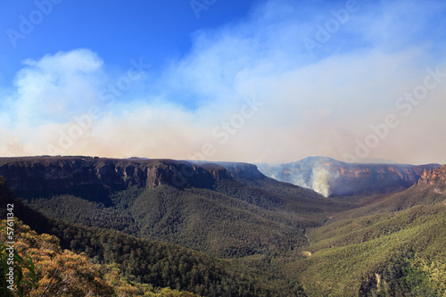 Fires in Blue Mountains Australia