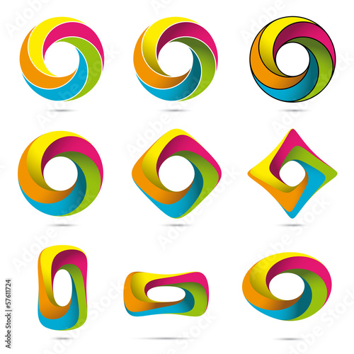 Colorful Infinite Impossible Objects Set