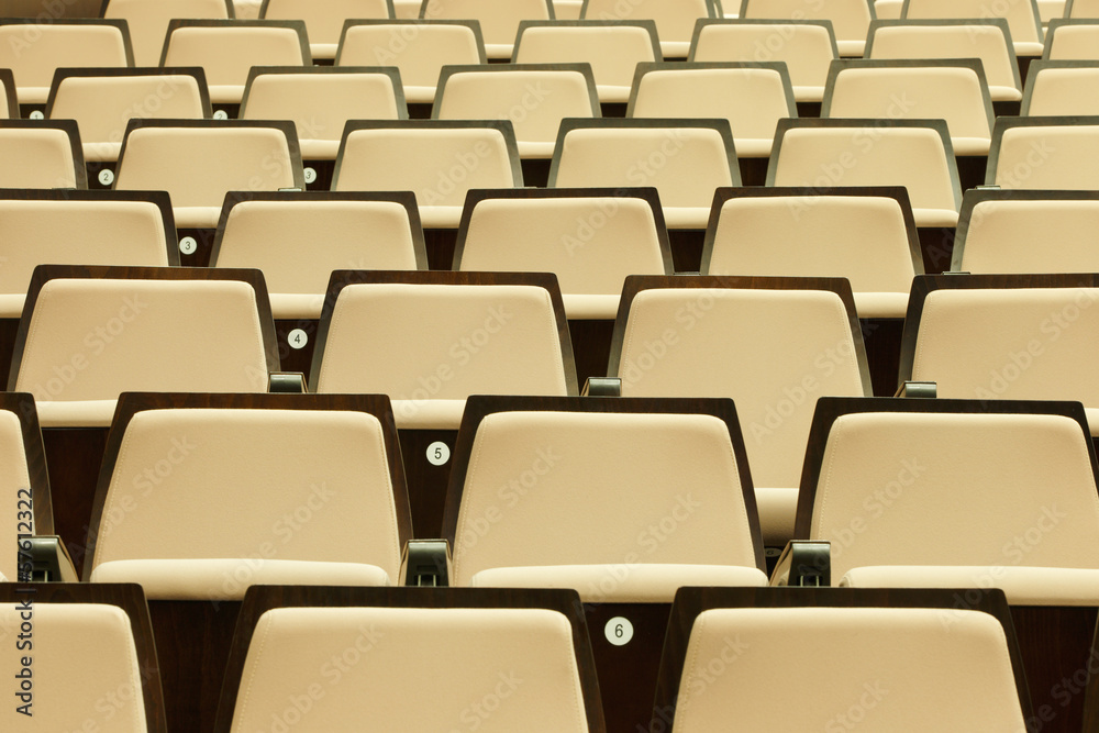 A beautiful pattern of auditorium seats A beautiful pattern of auditorium seats