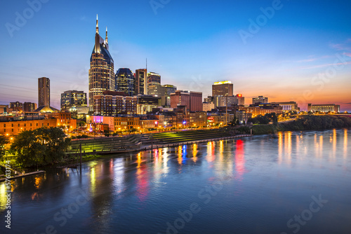 Nashville  Tennessee above the Cumberland River