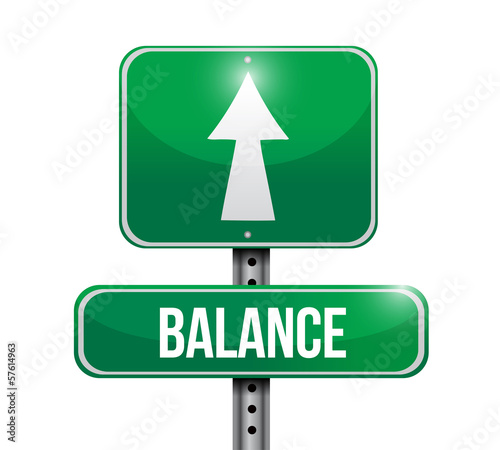 balance road sign illustration design photo