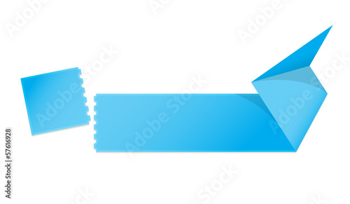 The folded label with perforation